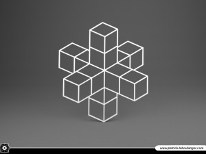 under glass 05 - cross 3D-printmodel