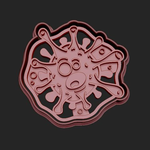cookie cutter - covid-19 3D Print Model .c4d .max .obj .3ds .fbx .stl .blend 
