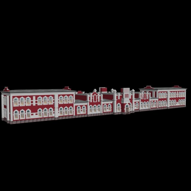 railway station vologda Model 3D .c4d .max .obj .3ds .fbx .stl .blend 