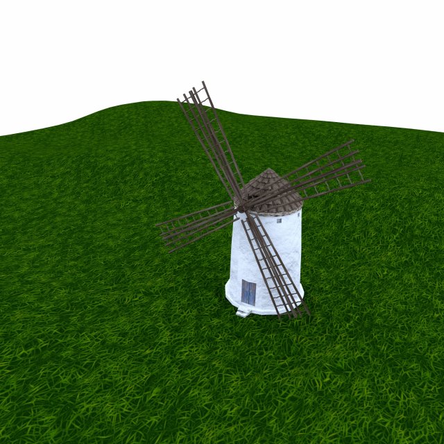 windmill 3D Model .c4d .max .obj .3ds .fbx .stl .blend 