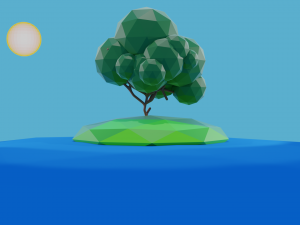 tree on the island 3D Model