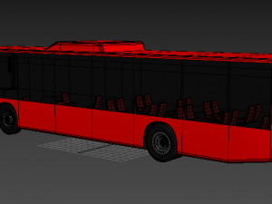 bus autobus coach vehicle car long car wheels wheel obj and fbx 3D Модель