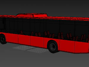 bus autobus coach vehicle car long car wheels wheel obj and fbx 3D Model