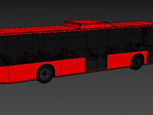 bus autobus coach vehicle car long car wheels wheel obj and fbx 3D Model