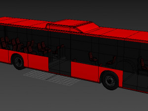 bus autobus coach vehicle car long car wheels wheel obj and fbx 3D Модель