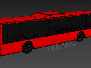 bus autobus coach vehicle car long car wheels wheel obj and fbx 3D Модель
