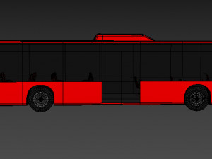 bus autobus coach vehicle car long car wheels wheel obj and fbx 3D Модель