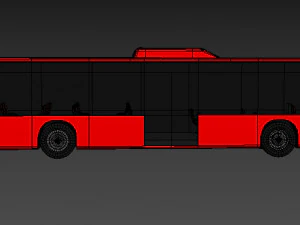 bus autobus coach vehicle car long car wheels wheel obj and fbx 3D Model