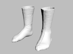 old leather boots work hiking brown boot shoes dirty shoe worn 3D Model