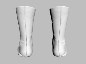 old leather boots work hiking brown boot shoes dirty shoe worn 3D Модель