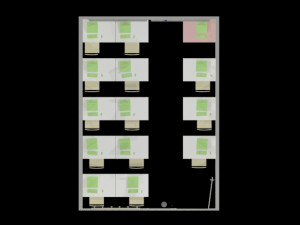 class room interior classroom office chair desk pc keyboard furniture architecture school design com 3D Model