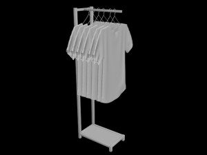 unitank top tshirt rack woman women mens long sleeve t-shirt rack hanging pants folded hanging 3D Model
