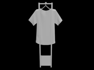 unitank top tshirt rack woman women mens long sleeve t-shirt rack hanging pants folded hanging Model 3D