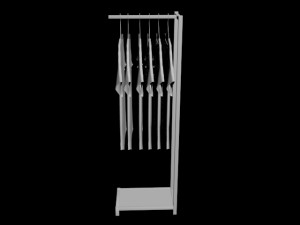 unitank top tshirt rack woman women mens long sleeve t-shirt rack hanging pants folded hanging Model 3D