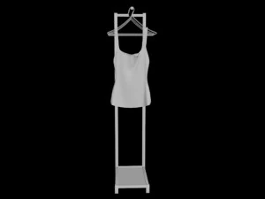 mens tank top tshirt rack woman women mens long sleeve t-shirt rack hanging pants folded hanging p 3D Model