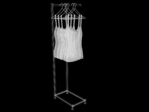 mens tank top tshirt rack woman women mens long sleeve t-shirt rack hanging pants folded hanging p 3D Model