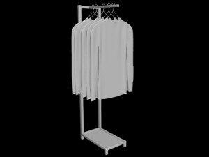mens tank top tshirt rack mens long sleeve t-shirt rack hanging pants folded hanging pants jeans p 3D Model