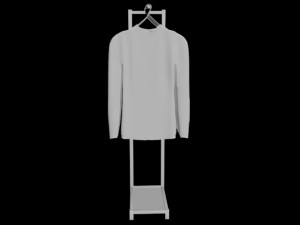 mens tank top tshirt rack mens long sleeve t-shirt rack hanging pants folded hanging pants jeans p 3D 모델