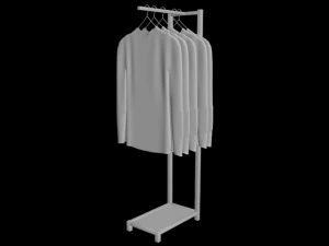 mens tank top tshirt rack mens long sleeve t-shirt rack hanging pants folded hanging pants jeans p 3D Model