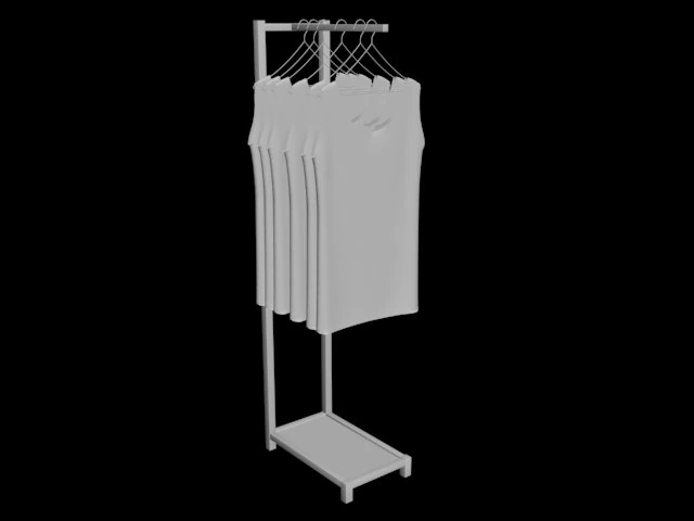 mens tank top tshirt rack mens long sleeve t-shirt rack hanging pants folded hanging pants jeans p 3D Model .c4d .max .obj .3ds .fbx .stl .blend 