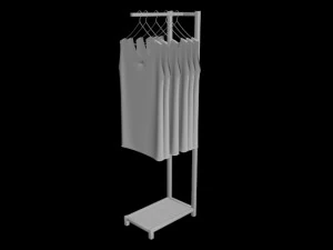 mens tank top tshirt rack mens long sleeve t-shirt rack hanging pants folded hanging pants jeans p 3D Model