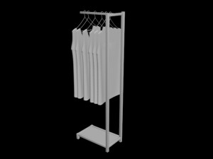 mens tank top tshirt rack mens long sleeve t-shirt rack hanging pants folded hanging pants jeans p Modèle 3D