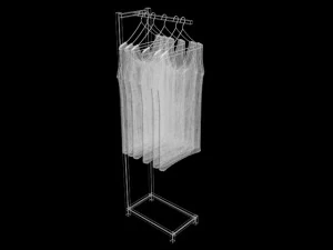 mens tank top tshirt rack mens long sleeve t-shirt rack hanging pants folded hanging pants jeans p 3D Model