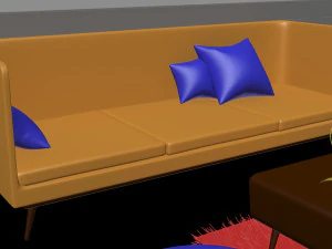 living room interior design minimalist contemporary furniture room comfort family living interior de 3D Model