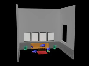 living room interior design minimalist contemporary furniture room comfort family living interior de 3D Model