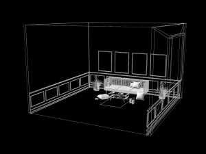 living room interior design minimalist contemporary furniture room comfort family living interior de 3D Model