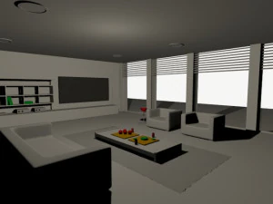living room interior design minimalist contemporary furniture room comfort family living interior de 3D Model