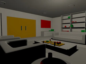 living room interior design minimalist contemporary furniture room comfort family living interior de 3D Model