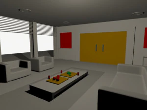 living room interior design minimalist contemporary furniture room comfort family living interior de 3D Model