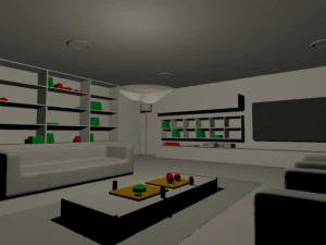 living room interior design minimalist contemporary furniture room comfort family living interior de 3D Model