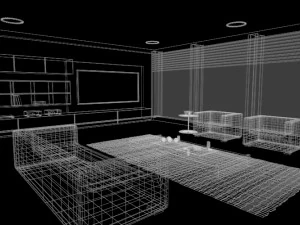 living room interior design minimalist contemporary furniture room comfort family living interior de 3D Model