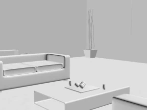 living room interior design minimalist contemporary furniture room comfort family living interior de 3D Model