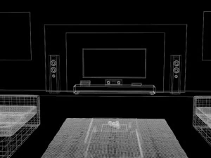 living room interior design minimalist contemporary furniture room comfort family living interior de 3D Model