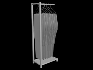 pants trousers jeans rack 1 mens tank top tshirt rack mens long sleeve t-shirt rack hanging pants Model 3D