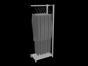 pants trousers jeans rack 1 mens tank top tshirt rack mens long sleeve t-shirt rack hanging pants Model 3D