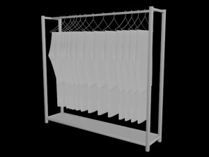 pants trousers jeans rack 1 mens tank top tshirt rack mens long sleeve t-shirt rack hanging pants Modelo 3D