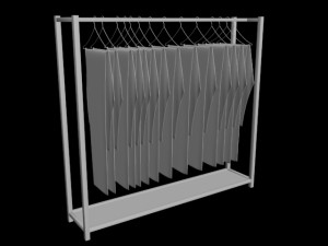 pants trousers jeans rack 1 mens tank top tshirt rack mens long sleeve t-shirt rack hanging pants Modelo 3D