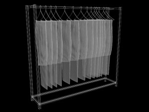 pants trousers jeans rack 1 mens tank top tshirt rack mens long sleeve t-shirt rack hanging pants Modelo 3D