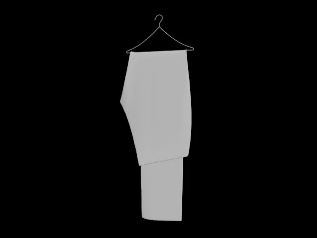 hanging pants folded hanging pants jeans pants trousers denim fashion clothing garment modern fold t 3D Model .c4d .max .obj .3ds .fbx .stl .blend 