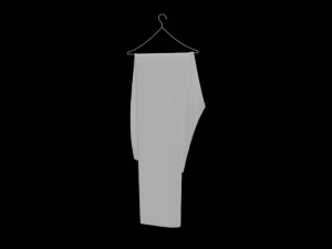 hanging pants folded hanging pants jeans pants trousers denim fashion clothing garment modern fold t 3D Model