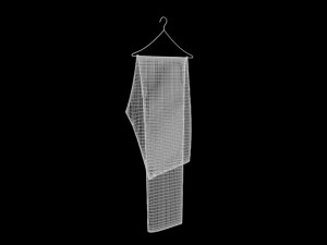 hanging pants folded hanging pants jeans pants trousers denim fashion clothing garment modern fold t 3D Модель