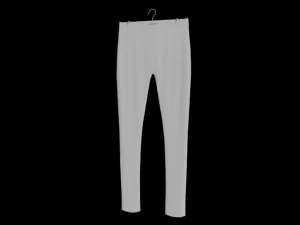 hanging pants folded hanging pants jeans pants trousers denim fashion clothing garment modern fold t 3D Model