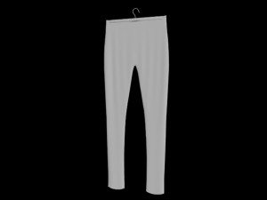 hanging pants folded hanging pants jeans pants trousers denim fashion clothing garment modern fold t Modelo 3D