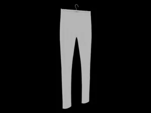 hanging pants folded hanging pants jeans pants trousers denim fashion clothing garment modern fold t 3D Model