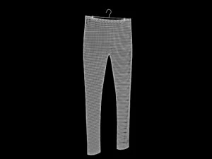 hanging pants folded hanging pants jeans pants trousers denim fashion clothing garment modern fold t 3D Model