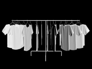pack jeans tshirts round rack 1 mens tank top tshirt rack mens long sleeve t-shirt rack hanging pa Modèle 3D